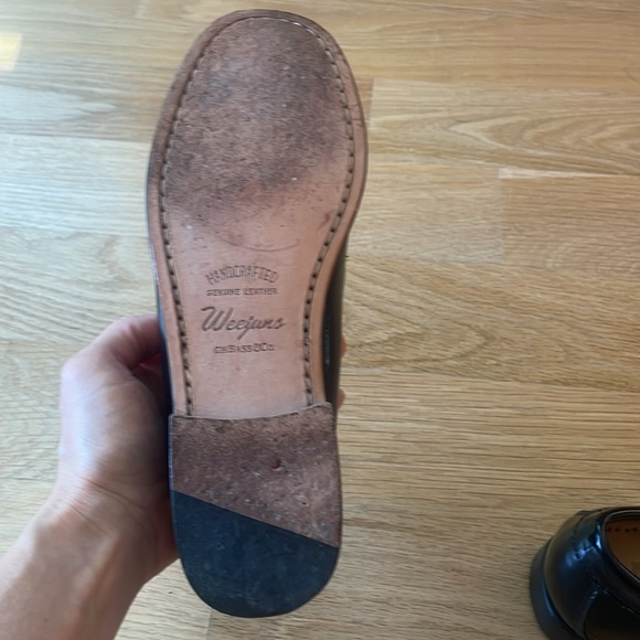 BASS DIANA Weejuns Penny Loafers Black Womens Size 5 1/2 M - Picture 4 of 5